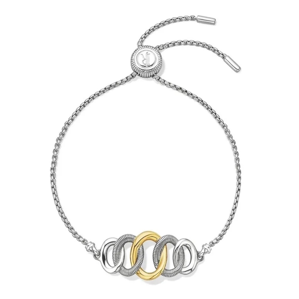 New Judith Ripka Sterling silver & Gold bolo bracelet